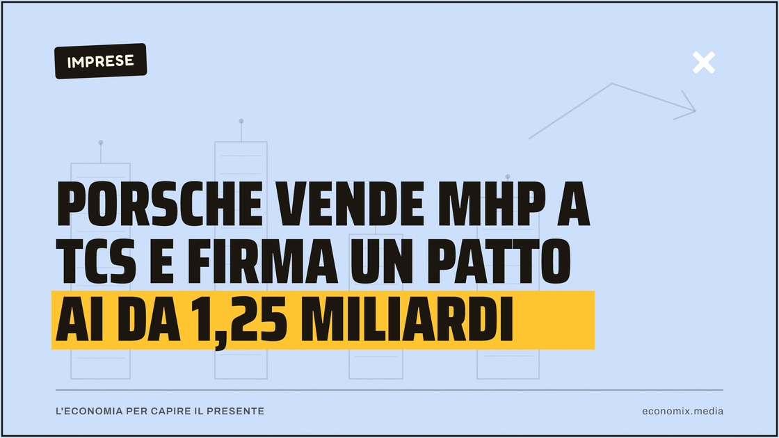 Porsche vende MHP a TCS e firma un patto AI da 1,25 miliardi: immagine in evidenza per Economix
