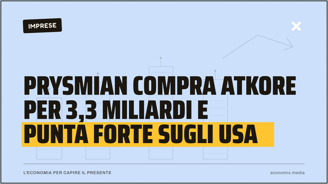Prysmian compra Atkore per 3,3 miliardi e punta forte sugli USA: immagine in evidenza per Economix