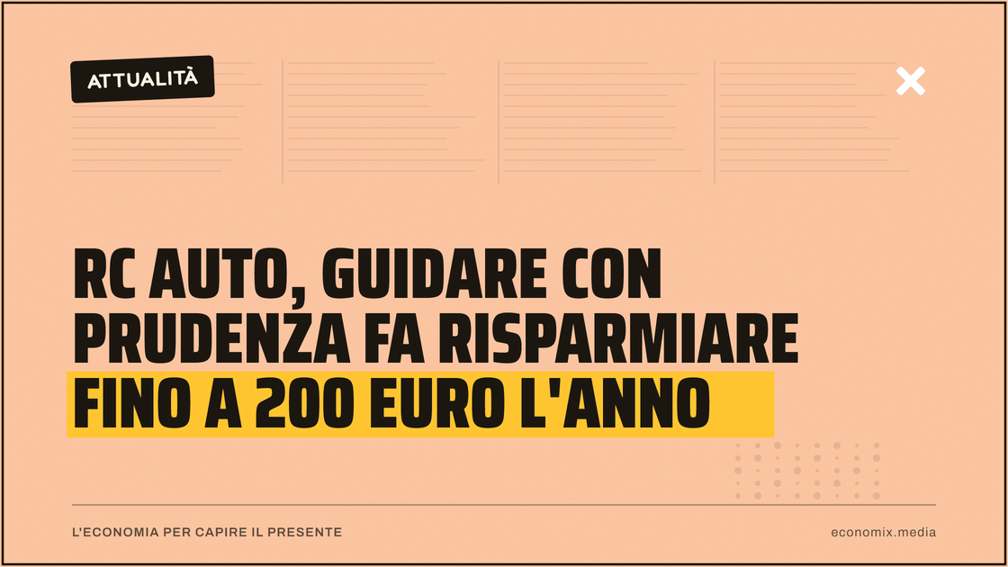 RC Auto, guidare con prudenza fa risparmiare fino a 200 euro l'anno: immagine in evidenza per Economix