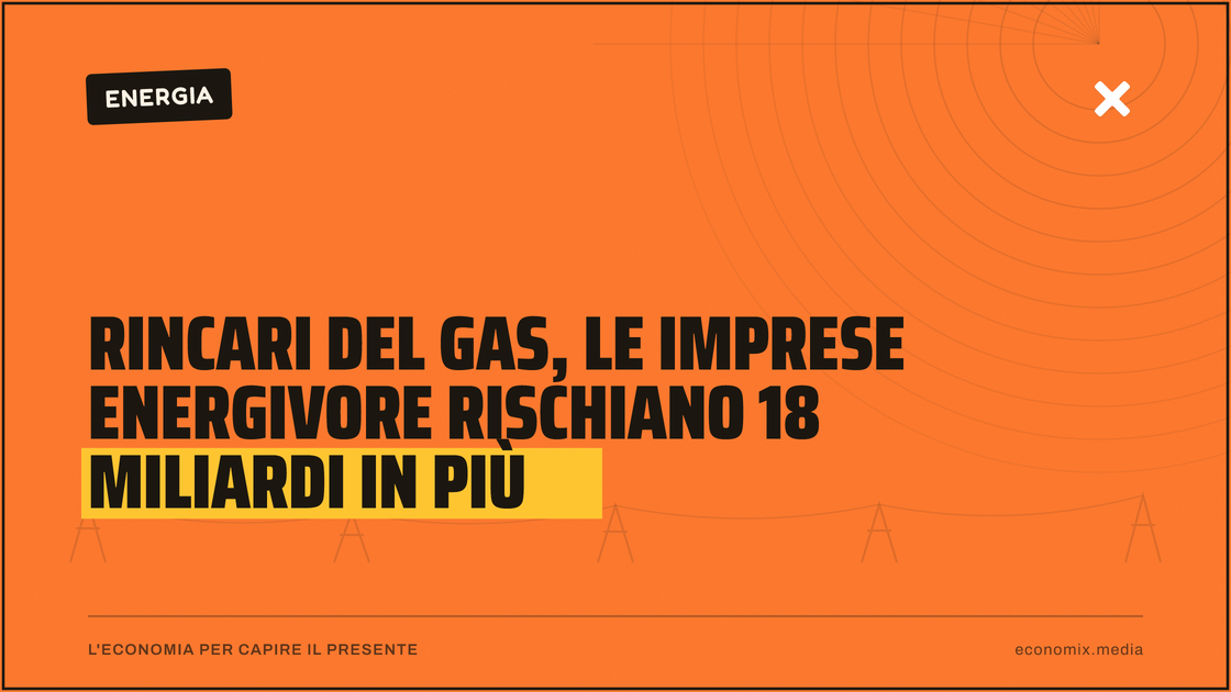 Rincari del gas, le imprese energivore rischiano 18 miliardi in più: immagine in evidenza per Economix