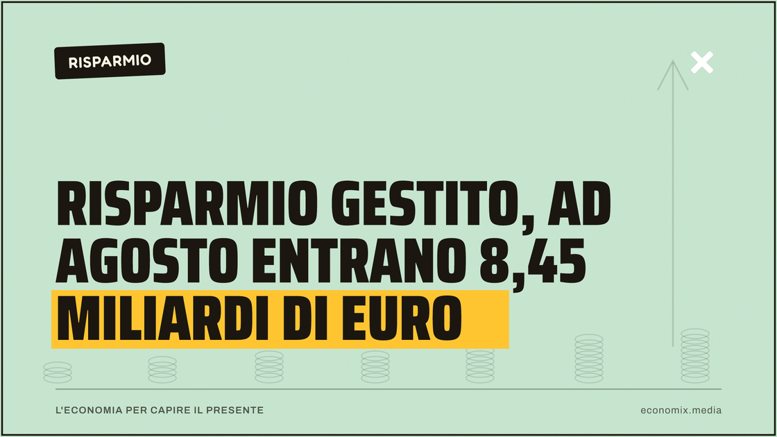 Risparmio gestito, ad agosto entrano 8,45 miliardi di euro: immagine in evidenza per Economix