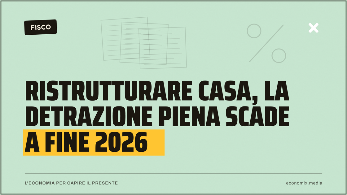 Ristrutturare casa, la detrazione piena scade a fine 2026: immagine in evidenza per Economix