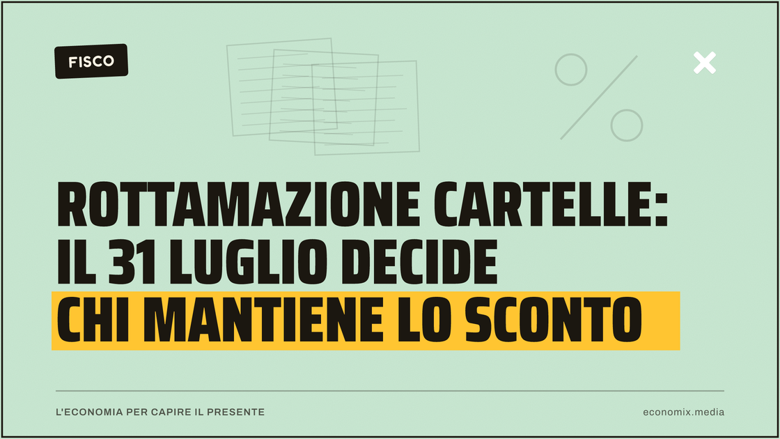 Rottamazione cartelle: il 31 luglio decide chi mantiene lo sconto: immagine in evidenza per Economix