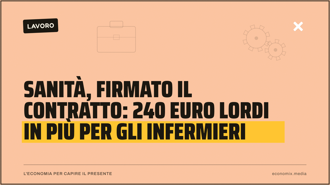 Sanità, firmato il contratto: 240 euro lordi in più per gli infermieri: immagine in evidenza per Economix