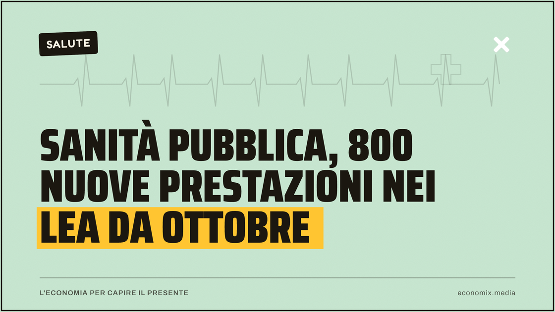 Sanità pubblica, 800 nuove prestazioni nei Lea da ottobre: immagine in evidenza per Economix