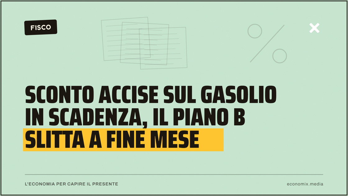 Sconto accise sul gasolio in scadenza, il piano B slitta a fine mese: immagine in evidenza per Economix