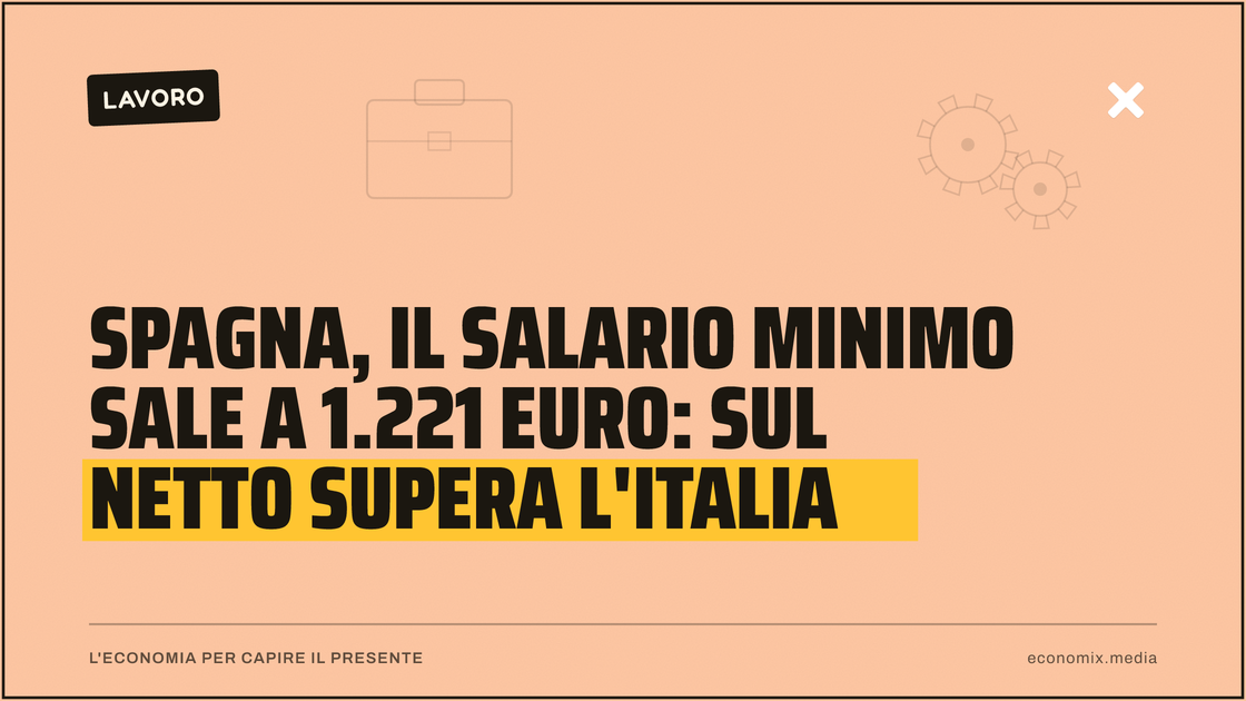 Spagna, il salario minimo sale a 1.221 euro: sul netto supera l'Italia: immagine in evidenza per Economix