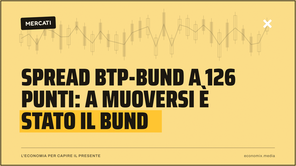 Spread BTP-Bund a 126 punti: a muoversi è stato il Bund: immagine in evidenza per Economix