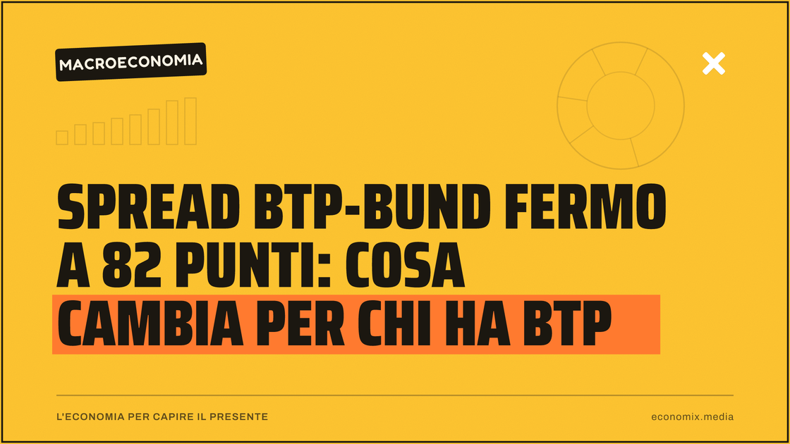Spread Btp-Bund fermo a 82 punti: cosa cambia per chi ha Btp: immagine in evidenza per Economix