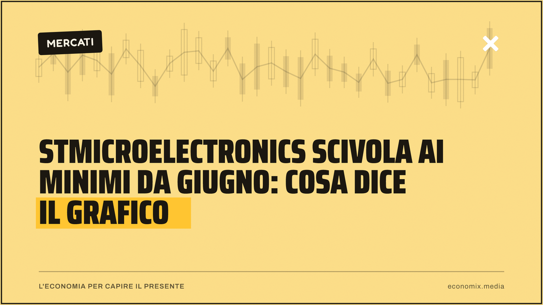 STMicroelectronics scivola ai minimi da giugno: cosa dice il grafico: immagine in evidenza per Economix