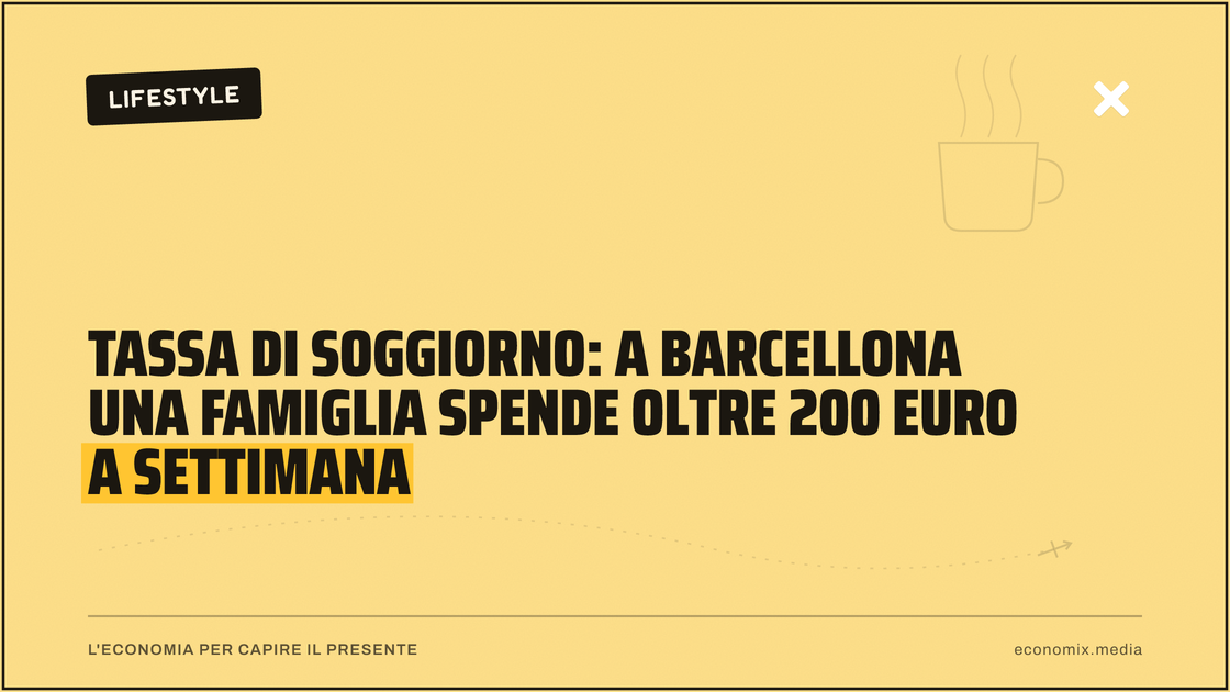 Tassa di soggiorno: a Barcellona una famiglia spende oltre 200 euro a settimana: immagine in evidenza per Economix