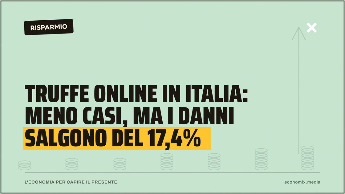 Truffe online in Italia: meno casi, ma i danni salgono del 17,4%: immagine in evidenza per Economix