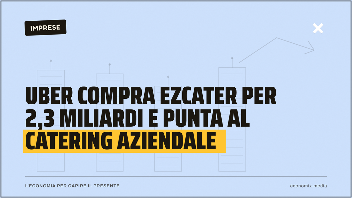 Uber compra ezCater per 2,3 miliardi e punta al catering aziendale: immagine in evidenza per Economix