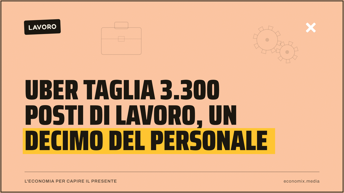 Uber taglia 3.300 posti di lavoro, un decimo del personale: immagine in evidenza per Economix