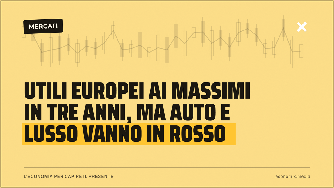 Utili europei ai massimi in tre anni, ma auto e lusso vanno in rosso: immagine in evidenza per Economix