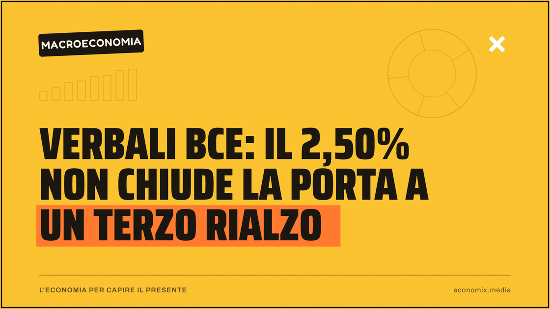 Verbali BCE: il 2,50% non chiude la porta a un terzo rialzo: immagine in evidenza per Economix