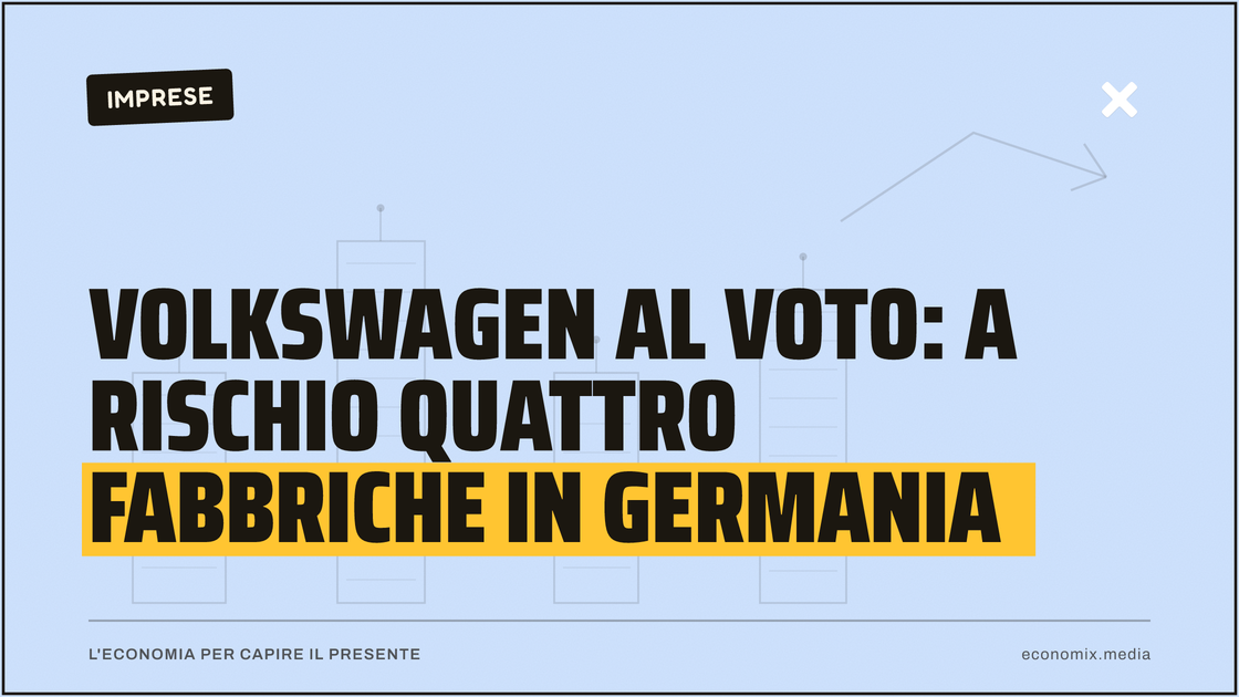 Volkswagen al voto: a rischio quattro fabbriche in Germania: immagine in evidenza per Economix