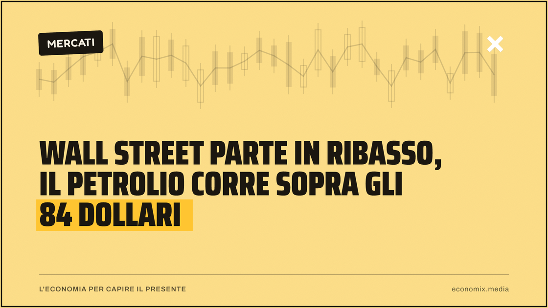 Wall Street parte in ribasso, il petrolio corre sopra gli 84 dollari: immagine in evidenza per Economix