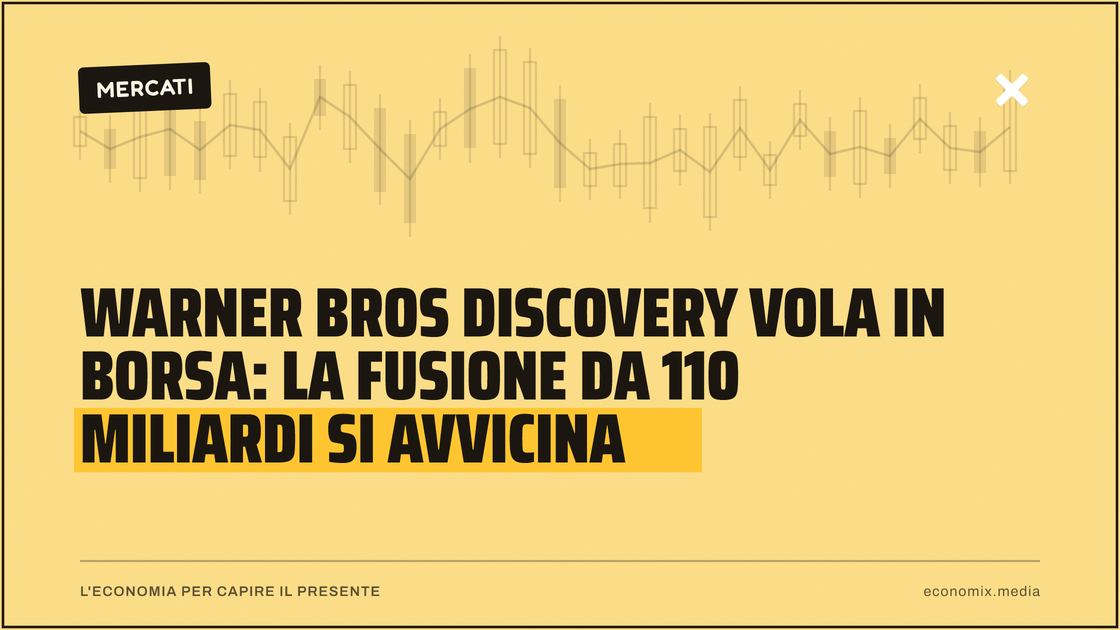 Warner Bros Discovery vola in Borsa: la fusione da 110 miliardi si avvicina: immagine in evidenza per Economix